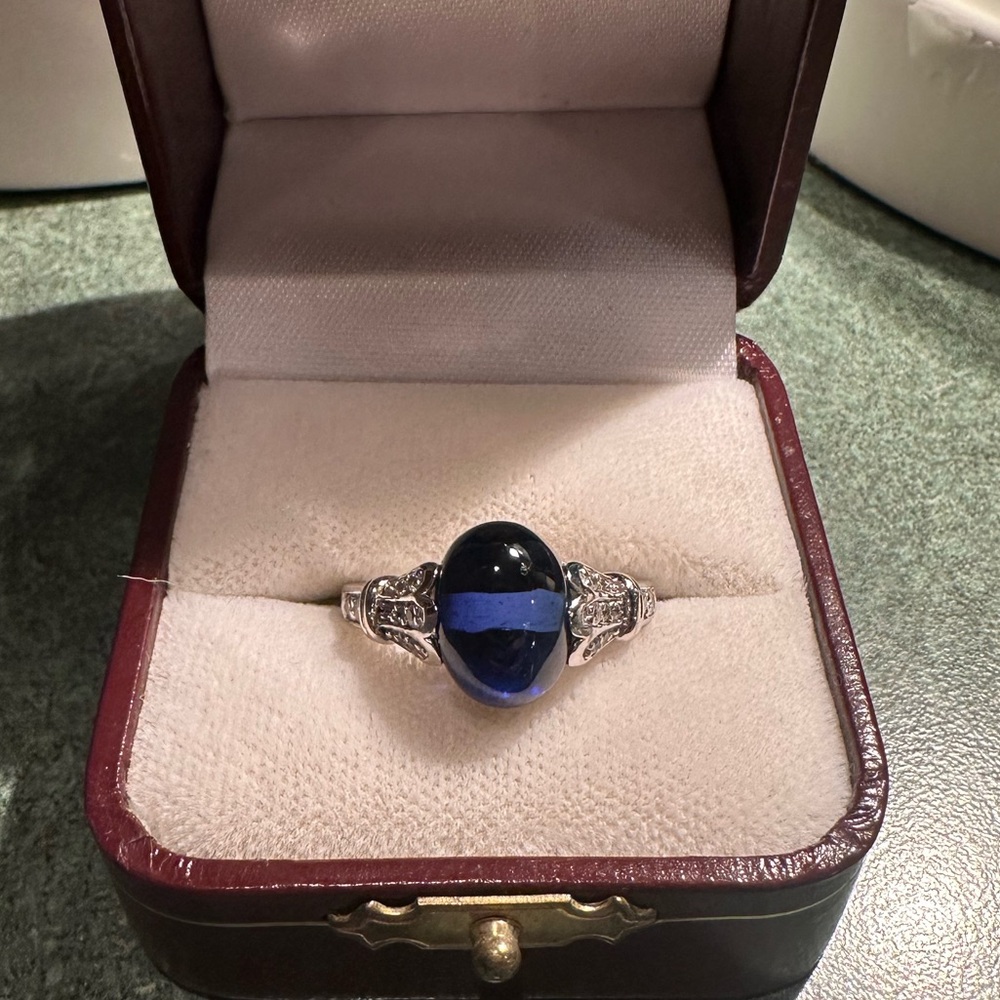 Star Sapphire sterling ring